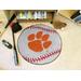 FANMATS NCAA Clemson University Baseball 27" x 27" Non-Slip Indoor Mat Synthetics in Orange/Red | 27 W x 27 D in | Wayfair 3720
