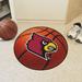 FANMATS NCAA University of Louisville Basketball 27 in. x 27 in. Non-Slip Indoor Only Mat Synthetics in Black/Brown/Red | 27 W x 27 D in | Wayfair