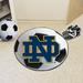 FANMATS NCAA Notre Dame Soccer 27 in. x 27 in. Non-Slip Indoor Only Mat Synthetics in Blue/Yellow | 27 W x 27 D in | Wayfair 4419