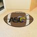 FANMATS NCAA Alabama State University Football 0.25 in. x 32.5 in. Non-Slip Indoor Door Mat Synthetics in Black/Brown/Red | Wayfair 1