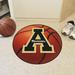 FANMATS NCAA Appalachian State Basketball 27 in. x 27 in. Non-Slip Indoor Only Door Mat Synthetics in Black/Brown/Red | 27 W x 27 D in | Wayfair