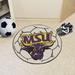 FANMATS NCAA Minnesota State University - Mankato Soccer 27 in. x 27 in. Non-Slip Indoor Only Mat Synthetics in Black/Blue | 27 W x 27 D in | Wayfair