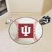 FANMATS NCAA Indiana University Baseball 0.25" x 27" Non-Slip Indoor Mat Synthetics in Brown/Red | 27 W x 27 D in | Wayfair 1811