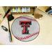 FANMATS NCAA Texas Tech University Baseball 27" x 27" Non-Slip Indoor Mat Synthetics in Black/Gray/Red | 27 W x 27 D in | Wayfair 3556