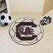 FANMATS NCAA University of South Carolina Soccer 27 in. x 27 in. Non-Slip Indoor Only Mat Synthetics in Black | 27 W x 27 D in | Wayfair 1590