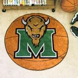 FANMATS NCAA Marshall University Basketball 27" x 27" Non-Slip Indoor Mat Synthetics in Black/Brown/Green | 27 W x 27 D in | Wayfair 3909