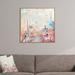 Deny Designs Crystal Lake Picture Frame Graphic Art Print on Wood in Blue/Brown/Pink | 30 H x 30 W x 1 D in | Wayfair 17882-frwala
