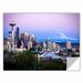 ArtWall 'Seattle & Mt. Rainier 2' by Cody York Photographic Print Removable Wall Decal in Blue/Green/Indigo | 16 H x 24 W in | Wayfair