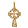Alexander Castle Solid 9ct Gold Celtic Cross Necklace Pendant for Women - Cross Charm with Jewellery Gift Box - PENDANT ONLY - 25mm x 15mm