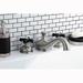 Kingston Brass Duchess Double Handle Deck Mounted Roman Tub Faucet Trim, Ceramic in Gray | Wayfair KS3338PKX