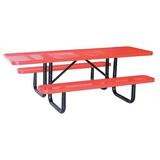 ZORO SELECT 4HUX4 Picnic Table, W x96" D,Red