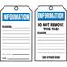 ACCUFORM TAR720 Tags By-The-Roll,Information,6-1/4x3 in,Cardstock,100/RL