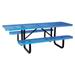 ZORO SELECT 4HUR9 Picnic Table,96" W x62" D,Blue