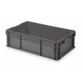 BUCKHORN SW3215080201000 Straight Wall Container, Gray, Polyethylene, 32 in L,