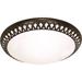 Nuvo Lighting 60925 - 3 Light 17" Round Old Bronze White Plastic Shade Ceiling Light Fixture (60-925)