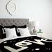 Deny Designs Kal Barteski Lightweight Love Duvet Cover Microfiber in Black/White | King | Wayfair 14691-dwtkin