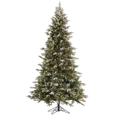 Vickerman 36481 - 6.5' x 45" Artificial Frosted Balsam Fir 450 Clear DuraLit Miniature Lights Christmas Tree (A141666)