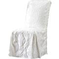 Sure Fit Matelasse Damask Dining Chair Slipcover Polyester in Gray | 42 H x 18.5 W in | Wayfair 047293399541