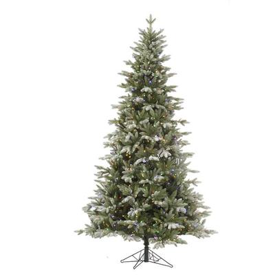 Vickerman 36479 - 4.5' x 34" Artificial Frosted Balsam Fir 200 Multi-Color Italian LED Lights Christmas Tree (A141647LED)