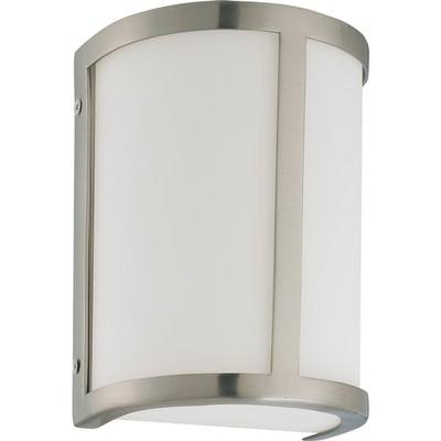 Nuvo Lighting 62868 - 1 Light Brushed Nickel White Satin Glass Shade Wall Sconce Light Fixture (60-2868)