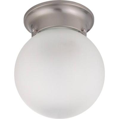 Nuvo Lighting 63249 - 1 Light Brushed Nickel Frosted White Glass Ball Shade Ceiling Light Fixture (60-3249)