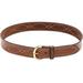 Bianchi B9 Fancy Stitched Belt 1.75" Suede Lined Leather, Tan SKU - 346134
