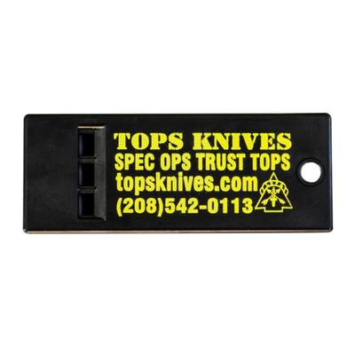 TOPS Knives Survival Whistle Polymer Black Pack of...