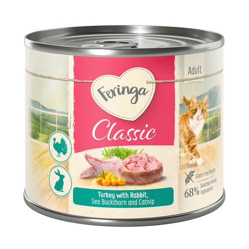 24x200g Classic Meat Menü Kaninchen & Truthahn Feringa Katzenfutter nass