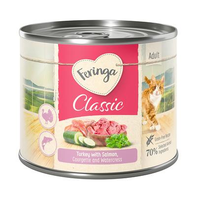 24x200g Classic Meat Menü Lachs & Pute Feringa Katzenfutter nass