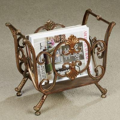 Stratton Magazine Rack Bronze , Bronze