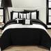 Chic Home Fiesta Comforter Set Polyester/Polyfill/Microfiber in Black | Queen Comforter + 9 Additional Pieces | Wayfair CS0862-312-WR