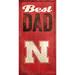 Fan Creations NCAA Best Dad - Textual Art Print 12.0 H x 6.0 W x 0.25 D in black/blue/brown/indigo/orange/red/white/yellow in Orange;purple | Wayfair