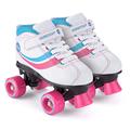 Osprey Disco Quad Roller Skates for Adults and Kids, Retro Roller Boots with ABEC 7 Bearings, UK ADULT 4/EU 37, White