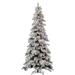 Vickerman 32867 - 9' x 50" Artificial Flocked Kodiak Spruce 850 Multi-Color Italian LED / 75 Multi-Color G40 Lights Christmas Tree (A146887LED)