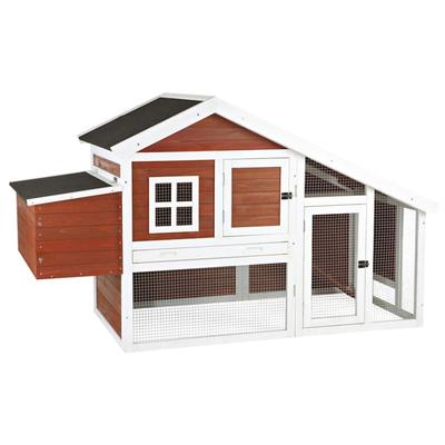 TRIXIE Natura Peak Roof Brown Chicken Coop with Outdoor Run