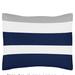 Sweet Jojo Designs Stripe Standard Pillow Sham 100% Cotton in Blue | 26 H x 20 W in | Wayfair Sham-Stripe-NV-GY