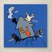 Trademark Fine Art "Halloween House" by Carla Martell Painting Print on Wrapped Canvas in Black | 35 H x 35 W x 2 D in | Wayfair ALI0518-C3535GG