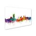 Trademark Fine Art "Sheffield England Skyline II" by Michael Tompsett Graphic Art on Wrapped Canvas Canvas | 12 H x 19 W x 2 D in | Wayfair