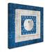 Trademark Fine Art "Sea Shell I on Blue" by Belinda Aldrich Graphic Art on Wrapped Canvas Canvas | 14 H x 14 W x 2 D in | Wayfair WAP0005-C1414GG