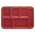CAMBRO EAPS1014416 Tray,w/ Compartments,10x14,Cranberry