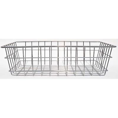 MARLIN STEEL WIRE PRODUCTS 00-150A-12 Rectangular Storage Basket, Steel, Silver