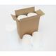 12 x Double Bottle Packaging Polystrene & Cardboard Box 213x118x370mm