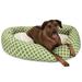 Majestic Pet Products Bamboo Sherpa Bagel Pet Bolster Polyester in Green | 7 H x 19 W x 24 D in | Wayfair 78899554003