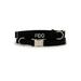 Personalized Black Adjustable Dog Collar with Metal Buckle, Small