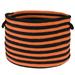 Latitude Run® Spunky Stripe Fabric Basket Fabric in Black/Orange | 12 H x 18 W x 18 D in | Wayfair A980D12FD3B44CA9BC6EF2018AEF349E