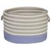 Colonial Mills Chloe Stripe Round Storage Basket Fabric in Indigo | 10 H x 14 W x 14 D in | Wayfair HL11A014X010