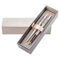 Personalised Gifts - PARKER BALLPOINT PEN & FOUNTAIN PEN JOTTER with gift box - Laser Engraved FREE with your text or name, Ideal Anniversary, Christmas, Wedding, Birthday or Gift Idea, Gifts for men, Gifts for woman - SILVER