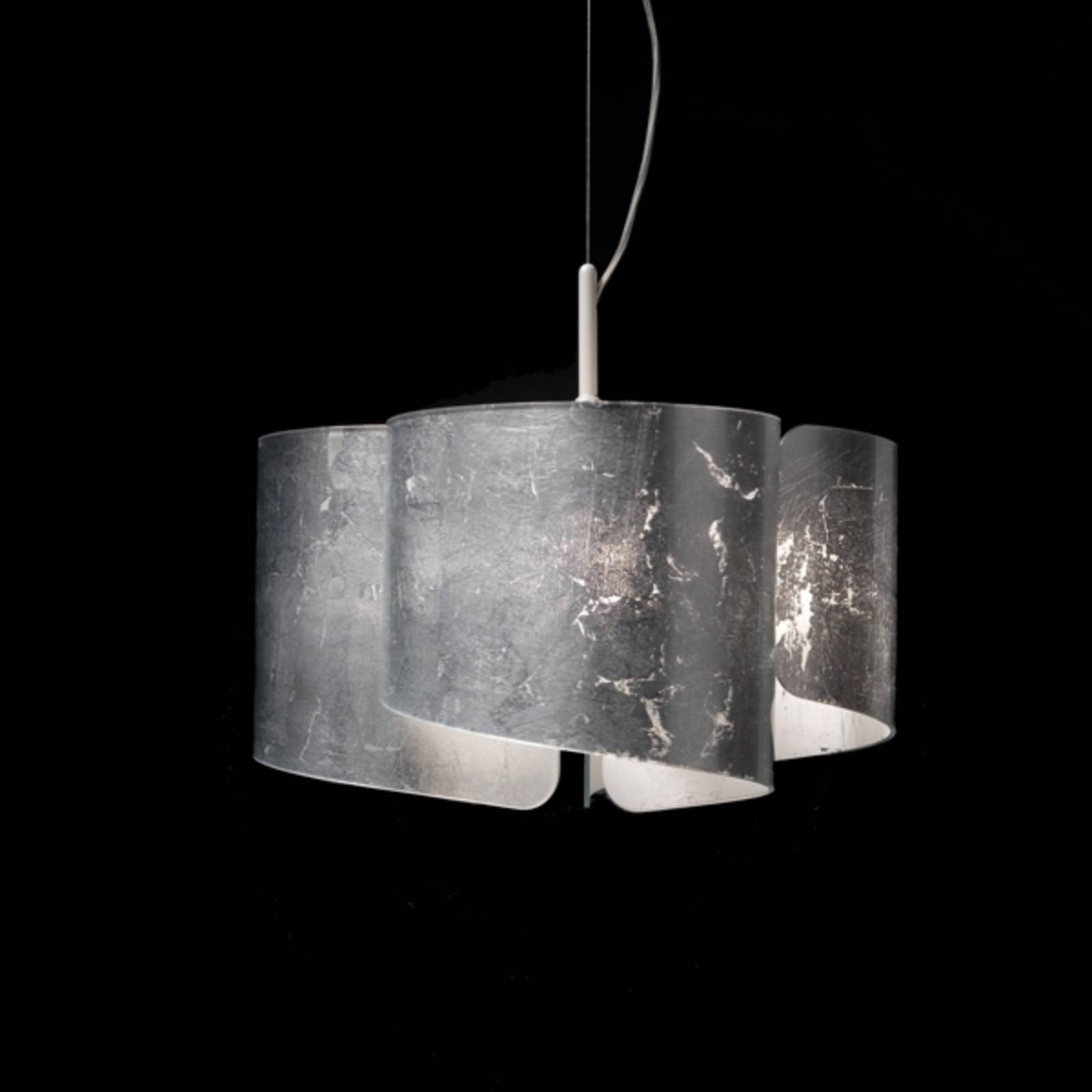 Selène Design Hängelampe PAPIRO, dimmbar, chrom / silber, für Wohn- / Esszimmer, Metall, Design, Pendelleuchte