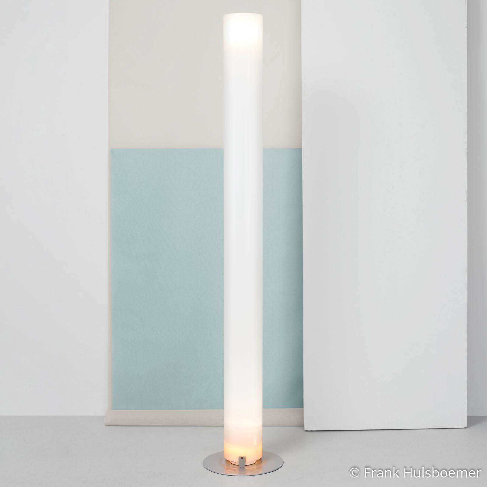 FLOS Design Stehlampe Stylos, weiß / opal, für Wohn- / Esszimmer, Kunststoff, Design, Stehlampe
