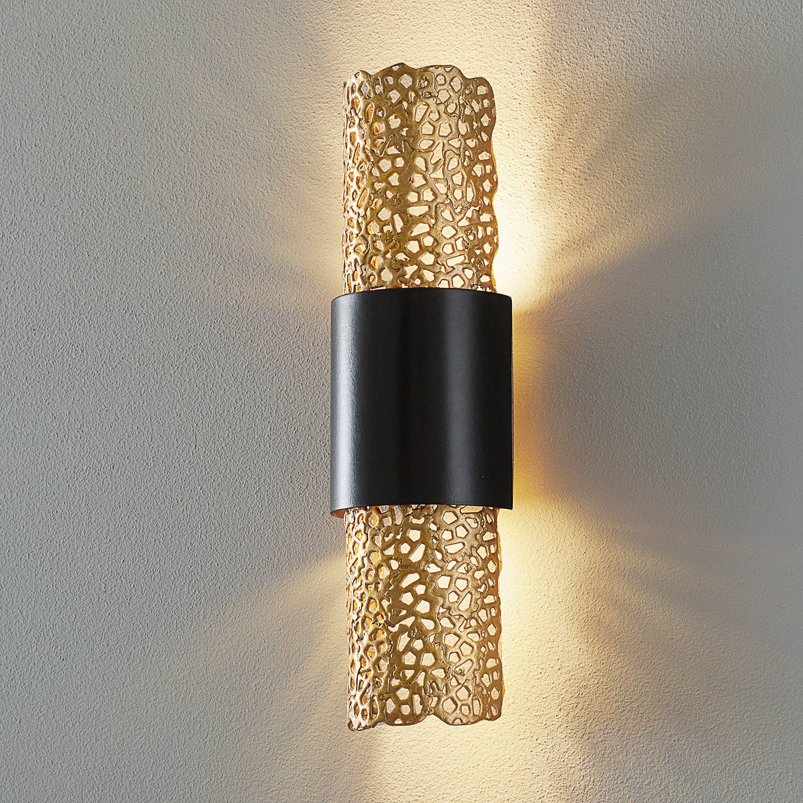 Holländer Wandlampe Palazzo, dimmbar, messing / gold, für Wohn- / Esszimmer, Metall, Modern, Wandleuchte, Wandlampe Innen